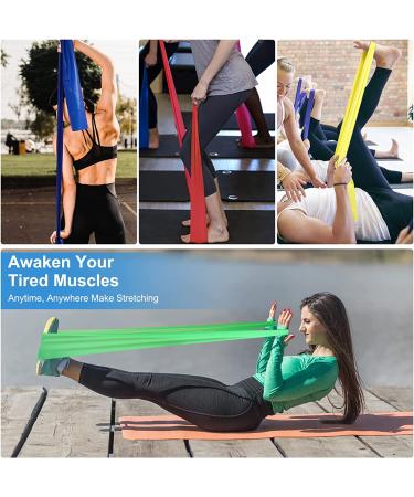 Resistance Bands Set - 5 Progressive Non-Latex Exercise Bands for Physical Therapy & Workout, 59 Inch Yoga Strap for Upper & Lower Body, Home Rehab Equipment - 5 to 25LBS - Buy Online on GoSupps.com