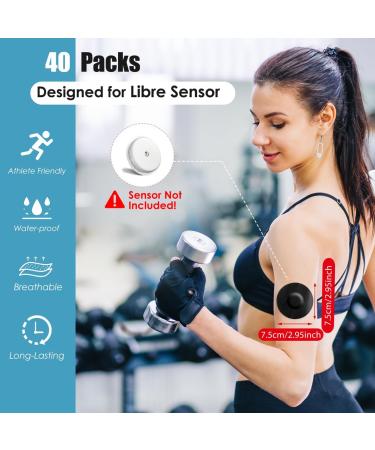 Freestyle Libre 2 Sensor Patches - 40 Packs Freestyle Libre 2 Sensor Covers Waterproof Adhesive Patches CGM Patches Without Glue by YOUSHARES (Black) - Buy Online on GoSupps.com