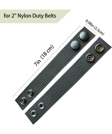 ZGJINLONG Duty Belt Keeper Stays Holders - Black Nylon, Double Snaps, 2 Wide, 4 Pcs - Security Belt Fixing Accessories - Buy Online on GoSupps.com