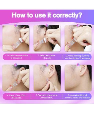 Invisible Face Lift Tape for Instant Facelift - 100 PCS Waterproof Bands for Neck, Eyes, Jowls & Double Chin - Face Lifter Makeup Tape - Buy Online on GoSupps.com