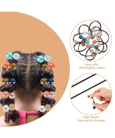 Whaline 10Pcs Colorful Double Balls Elastic Hair Ties - Cute Ponytail Holders for Girls & Women - Buy Online on GoSupps.com
