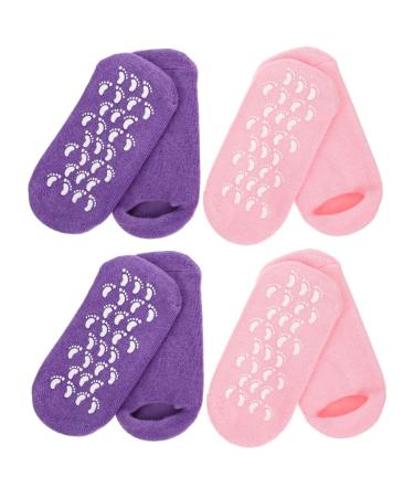Beavorty 4 Pairs Gel Socks Miss Commodity Spa Cotton Yarn