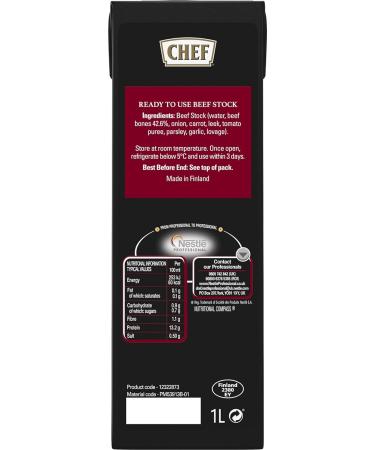 Chef All Natural Beef Stock 1 Litre - Pack of 1 | High-Quality Ingredients - Buy Online on GoSupps.com