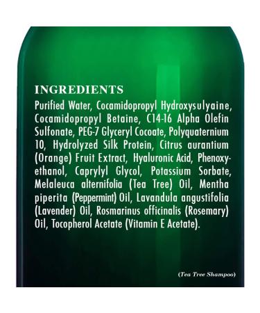 Botanic Hearth Tea Tree Shampoo and Conditioner Set - 100% Pure Tea Tree Oil - Soothes Itchy Scalp - Sulfate & Paraben Free - 16 fl oz each - Buy Online on GoSupps.com