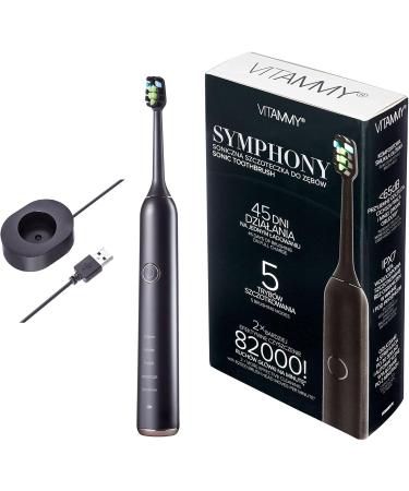 Vitamy Symphony Black Sound Toothbrush - 5 Modes 82 000 RPM USB Charger | Comfort Housing International Shipping - Buy Online on GoSupps.com