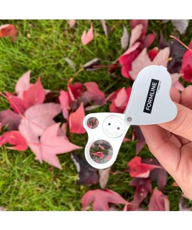 Formline LED Illuminated Jewelers Loupe Trichome Scope 60x + 30x Lens - Magnifier for Gardening, Jewelry, Antiques, Coins, Rocks, Stamps, Hobbies - White/Silver - Buy Online on GoSupps.com