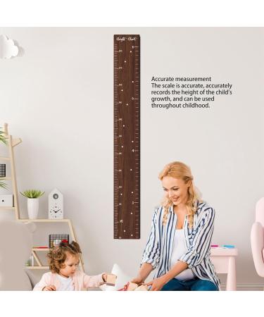 Wooden Ruler Growth Chart for Kids Toddlers with Accurate Markings Durable Walnut Wood Easy Installation Unique Decoration Versatile Application - Buy Online on GoSupps.com