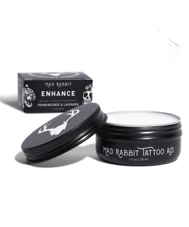Mad Rabbit Tattoo Balm & Aftercare Cream- Color Enhancement that Revives Old Tattoos  Hydrates New Tattoos  Made With Natural Ingredients + Petroleum Free  Daily Tattoo Lotion Moisturizer & Brightener Frankincense & Lave...