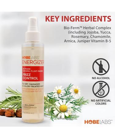 Hobe Labs Energizer Frizz Control 6 oz - Eliminate Frizz Tangles & Boost Shine | Plant-Based Hair Smoothing Solution - Buy Online on GoSupps.com