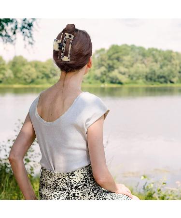 Large Tortoise Hair Claw Clips for Thick Hair - 2 Pack Acrylic Celluloid French Butterfly Jaw Clips for Strong Hold - Ideal for Women and Girls - Buy Online on GoSupps.com