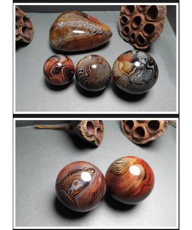 Unbit Stress Ball & Magnetic Ball Stretcher - Natural Agate Health Massage Balls (42mm) for Hand Exercise - Worldwide Shipping - Buy Online on GoSupps.com