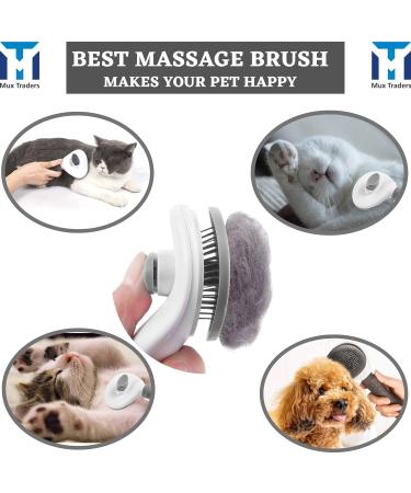Muxtraders Cat Brush Dog Brush for Shedding - Grooming Comb for Cats & Dogs - Removes Mats, Tangles, and Loose Fur - Grey - Buy Online on GoSupps.com