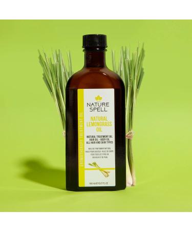 Nature Spell Lemongrass Care Oil for Hair & Body - 150 ml | Nourishing Lemongrass Oil for Healthy Skin & Hair - Buy Online on GoSupps.com