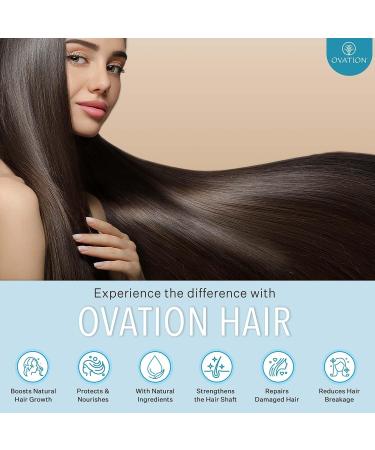 Ovation Hair Cell Therapy for Women - 12 oz Scalp Treatment for All Hair Types - Reduces Breakage & Split Ends - Sulfate & Paraben-Free with Biotin Vitamin B5 & Aloe Vera - Buy Online on GoSupps.com
