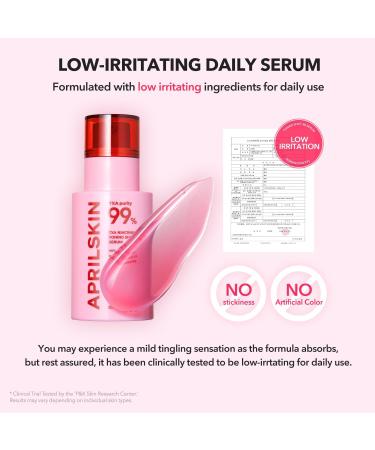 APRILSKIN TXA Niacinamide Toning Shot 99 Spicule Facial Serum|Skin Booster Serum for Brightening and Pore Care|99% High-Purity Tranexamic Acid 3% + Niacinamide 5%|Korean Skin Care|1.01 fl. oz. - Buy Online on GoSupps.com