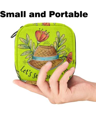 Portable Women's Binding-Up Bags & Menstrual Cup Pocket - Stylish Farmhouse Yellow Insert Bag for Teen Girls - Buy Online on GoSupps.com