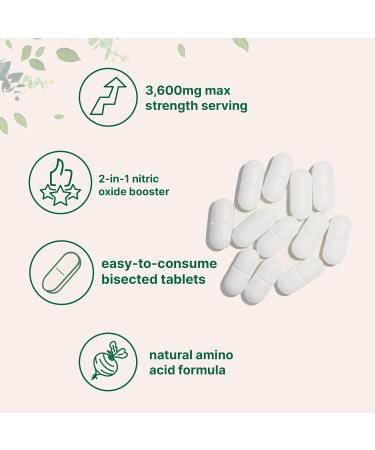 Nitric Oxide Supplements for Men & Women 3 600mg 240 Bisected Tablets | 80 Servings | Max Strength Nitric Oxide Booster with L-Arginine & L-Citrulline | Muscle Circulation & Heart Health Support - Buy Online on GoSupps.com