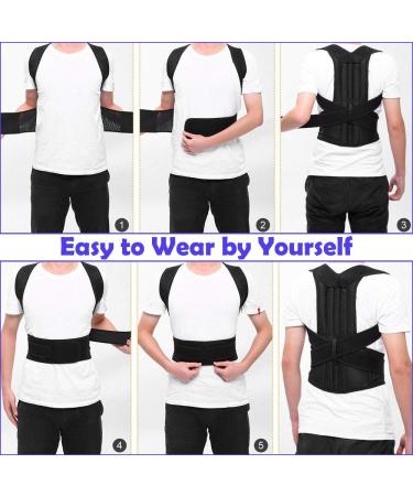 Posture Corrector for Women and Men - Back Brace for Lumbar Support and Pain Relief - Improve Posture and Shoulder Support - Large Size - Buy Online on GoSupps.com