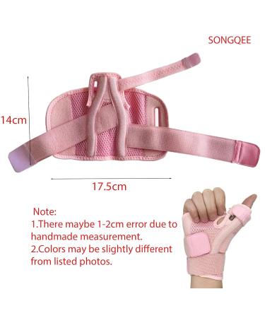 SONGQEE Wrist Thumb Support Splint Brace - Adjustable Hand Straps for Carpal Tunnel, Arthritis, Tendonitis - Pink - Buy Online on GoSupps.com