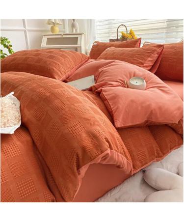 4-Piece Bedding Set Feather Duvet Cover Set Sheet Set Washed Cotton no Filler Soft (A Full) - Buy Online on GoSupps.com