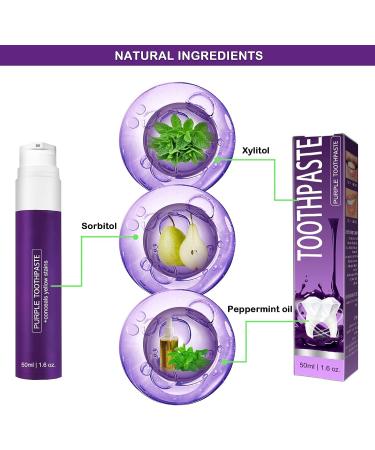 Purple Teeth Whitening Gel for Sensitive Teeth - Reduce Yellow Stains and Stop Tooth Sensitivity - Buy Online on GoSupps.com