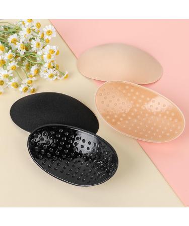 WLLHYF Women's Shoulder Pads - Self Adhesive Reusable Push-Up Enhancers for Sloping Shoulders - 2 Pairs (Black & Skin Color) - Soft Breathable Anti-Slip Design - Buy Online on GoSupps.com