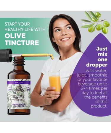 Florida Herbs Organic Olive Leaf Tincture 700mg 2oz - Non-GMO Herbal Supplement in Cold-Pressed Vegetable Glycerin - Olea Europaea Extract for Immune Support - 2 Fl Oz - Buy Online on GoSupps.com