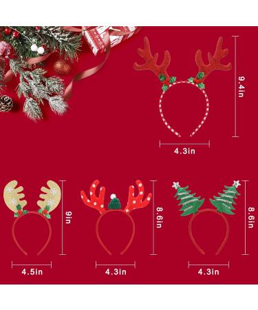 Shop Makone Christmas Headband - 10 Fun Styles of Reindeer Antlers & Santa Hat Headdresses for Kids & Adults - Perfect Holiday Accessory! - Buy Online on GoSupps.com