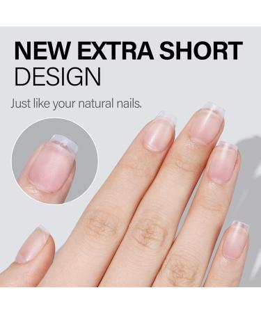AILLSA Ultra Short Coffin Nail Tips - 240 PCS Matte Soft Gel Full Cover False Nails for DIY Press On - 15 Sizes Pre-shaped Clear Acrylic Tips - Buy Online on GoSupps.com