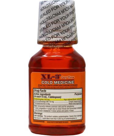 XL-3 Non-Drowsy Cold & Flu Relief 6oz Bottle - Orange Flavor - Buy Online on GoSupps.com