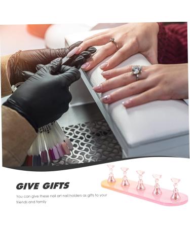 Ipetboom 1 Set Nail Practice Holder Practice Nail Stands Nail Decorations Magnetic Nail Display Magnetic Nail Tips Practice Holder Beauty Decorative Nails Plastic Gold and Silver 12.8x3.7cm As Shown - Buy Online on GoSupps.com