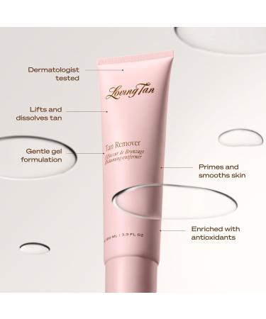 Loving Tan Deluxe Tan Remover Gel - Effective & Gentle Self Tanning Remover, Self Tanner Remover Suited for All Skin Types - Sulphate, Paraben & PEG Free - 3.3 Fl Oz - Packaging May Vary 3.3 Fl Oz (Pack of 1) - Buy Online on GoSupps.com