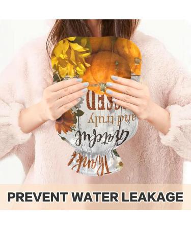 NAANLE Festive Thanksgiving Pumpkin Hot Water Bottle - 1L for Bed & Hand/Foot Warmth Relief | MITEVED Transparent Design - Buy Online on GoSupps.com