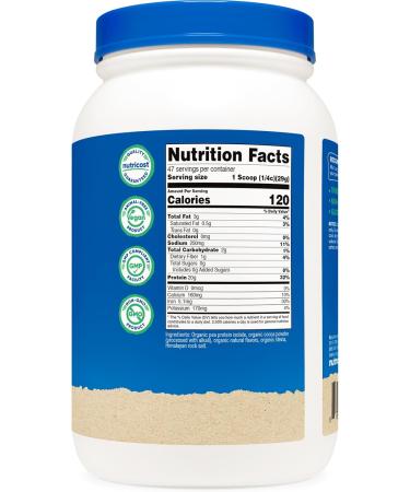 Nutricost Organic Pea Protein Powder (3 LBS) Chocolate - Certified USDA Organic Protein from Plants Vegetarian Friendly Gluten Free Non-GMO - Buy Online on GoSupps.com