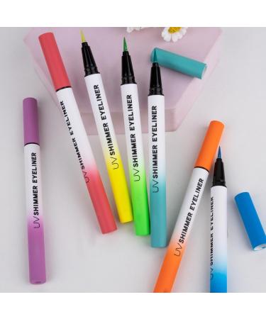  Ruwshuuk Colorful Liquid Eyeliners Shimmer Waterproof Eyeliner Highly Pigmented Shiny Gel Makeup Pen for Live Performance Parties Dance Night and Daily Use - Buy Online on GoSupps.com