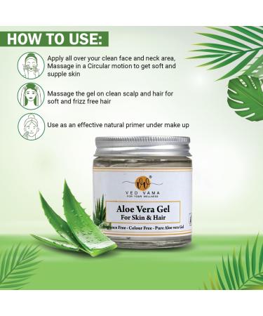 Organic Pure Aloe Vera Gel 99% Aloe Vera Juice Skin Moisturiser Soothes Scalp Treats Rashes Heals Sunburn Prevents Acne Chemical-Free Vegan Hydrates and Nourishes Skin for All Skin Types - Buy Online on GoSupps.com