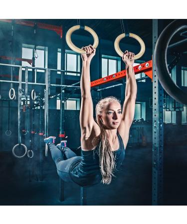 A2ZCARE Wooden Gymnastic Rings - Adjustable Buckle, Non-Slip, Olympic Rings for Home Gym Workout (1.25-inch) - Buy Online on GoSupps.com