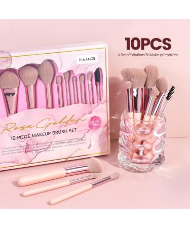 MAANGE Makeup Brushes Premium Synthetic Makeup Brush Set Make up Brushes for Foundation Concealers Powder Eyeshadow Synthetic Bristles 10 Piece Set - Buy Online on GoSupps.com