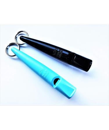 ACME NEW 210.5 Dog Whistles - Pair Black & Baby Blue