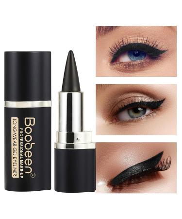 Boobeen Black Eyeliner Pencil - Waterproof Gel Formula for All Day Statement Eye Look - Buy Online on GoSupps.com