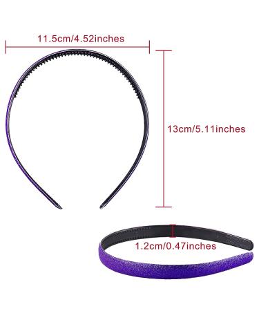 Duufin 28 Pieces Glitter Headbands for Girls - Colorful Sparkle Hair Bands with Teeth - 28 Colors - Buy Online on GoSupps.com