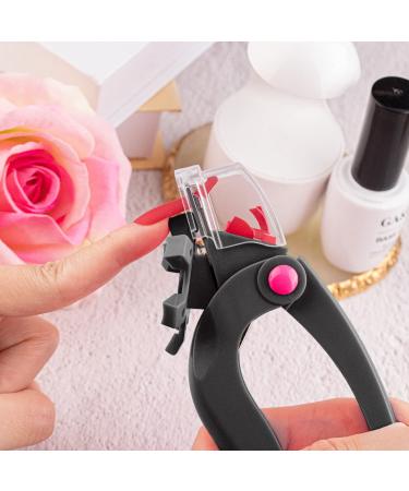 Belleboost Adjustable Acrylic Nail Clippers with Sizer, Catcher, and Measurement - Professional Dial Clipper for Salon & Home Manicures - Black Stainless Steel Blade - Buy Online on GoSupps.com