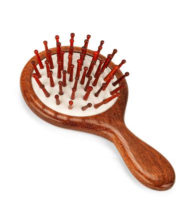 Nehzgnauh Air Cushion Comb for Men and Women  Wooden Needle Massage Scalp and Make Hair Smooth  Soft Air Cushion Comb for Curly Straight Long Hard Hair (Small  Red) Small Red