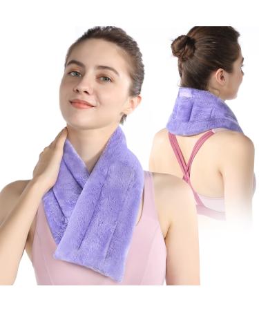 SuzziPad Microwavable Neck Wrap Moist Heat, 6 x 31" Microwave Heating Pad for Neck Pain Relief and Relaxation, Heated Neck Wrap for Cold & Warm Compress with Extra Washable Cover
