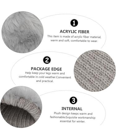 Kisangel 3 Pairs Fur Boot Covers - Warm Shoe Socks & Cuffs for Women | Fluffy Acrylic Stumping - Buy Online on GoSupps.com