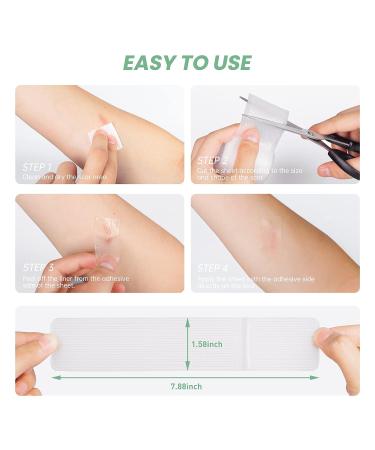 Mebak C-Section Silicone Scar Sheets - Medical Grade Reusable Treatment Patches for Keloid Surgical Scars Removal - Transparent, 8 Inches Long - Buy Online on GoSupps.com