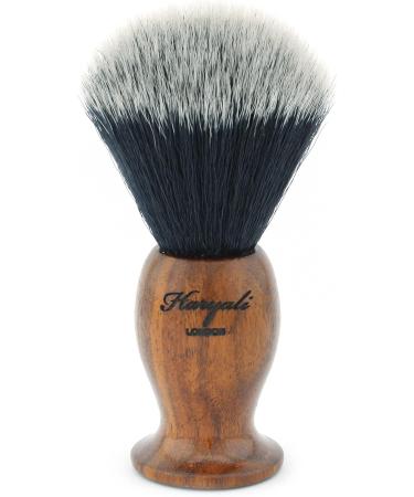 Vegan Shaving Brush with Wooden Handle | Haryali London | Synthetic & Imitation Roof Hair for Men & Women - Perfect for Wet Shaving - Buy Online on GoSupps.com