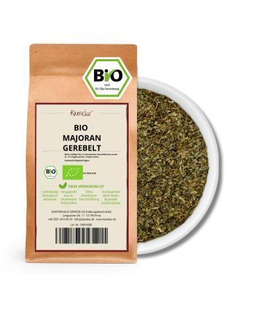 Kamelur 500g of dried and grated organic marjoram - organic aromatic spice - ideal for seasoning bratwurst sausages - in biodegradable packaging