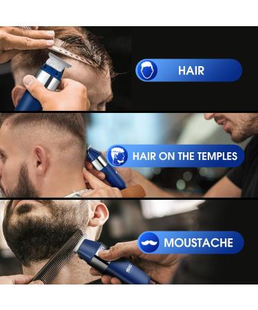 DSP Peanut Cordless Trimmer for Men - 6800RPM LED Fast Charge Travel Friendly - Ideal for Beard Neck & Hair (Blue - Buy Online on GoSupps.com