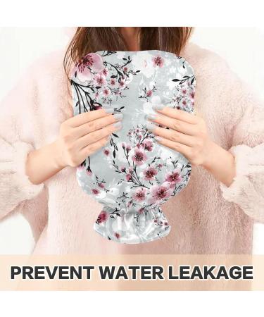 NAANLE Cherry Blossom Hot Water Bottle - 2L Transparent Heat Bottle for Back Pain Relief & Cold Therapy - Hand & Foot Warmer - Buy Online on GoSupps.com